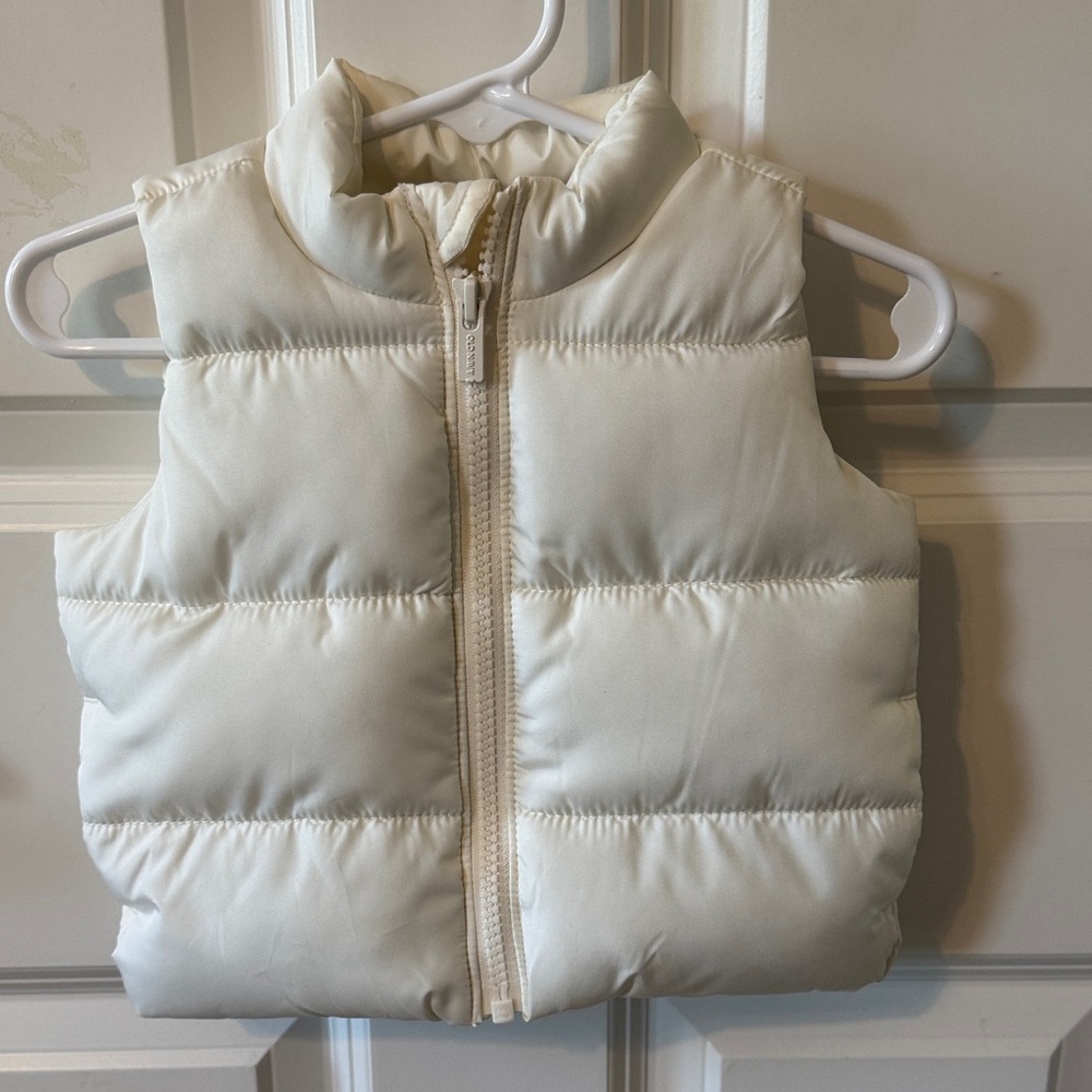 Infant Old Navy Cream/off White Puffer Vest